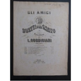 GORDIGIANI Luigi Tutto Ritorna Notturno Chant Piano 1852