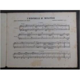 SCHUBERT Camille L'Hirondelle du Monastère Piano 6 mains XIXe