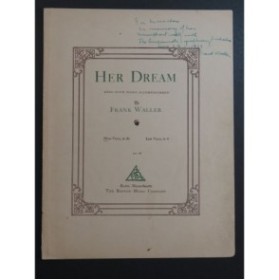 WALLER Frank Her Dream Dédicace Chant Piano 1916