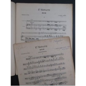 SAINT-SAËNS Camille Sonate No 1 Violoncelle Piano ca1900