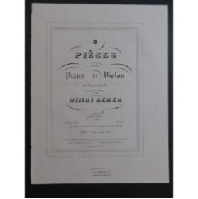 REBER Henri Pièces pour Piano et Violon op 15 Suite No 3 XIXe