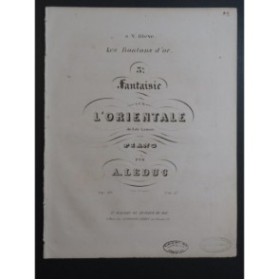 LEDUC Alphonse Les Boutons d'Or Fantaisie No 3 Piano ca1850