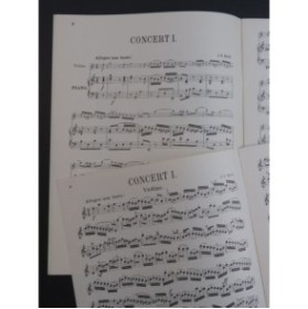 BACH J. S. Concerto No 1 La mineur Violon Piano