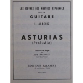 ALBENIZ Isaac Asturias Preludio Guitare 1976