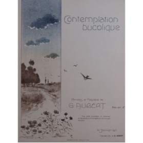AUBERT Gaston Contemplation Bucolique Pousthomis Chant Piano 1911
