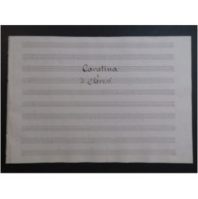 PAVESI Stefano Cavatina Manuscrit Chant Piano ca1820