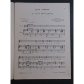 WAGNER Richard Les deux Grenadiers Chant Piano 1937
