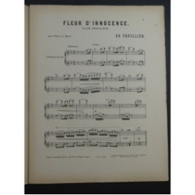 THUILLIER Édouard Fleur d'Innocence Valse Piano 4 Mains ca1880