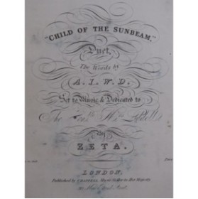 ZETA Child of the Sunbeam Chant Piano ca1844