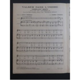 DUMONT Cedric Valser dans l'Ombre Chant Piano 1946