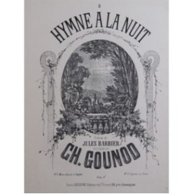 GOUNOD Charles Hymne à la Nuit Chant Piano XIXe
