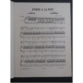 GOUNOD Charles Hymne à la Nuit Chant Piano XIXe