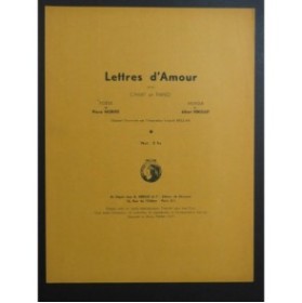 RIBOLLET Albert Lettres D'Amour Chant Piano 1937