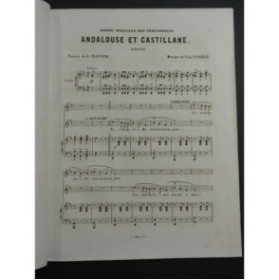 BORDÈSE Luigi Andalouse et Castillane Chant Piano ca1860