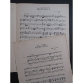 PIZZI Ugo Madrigale Violon Piano 1914