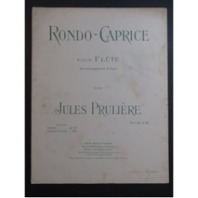 PRULIÈRE Jules Rondo-Caprice Flûte Piano