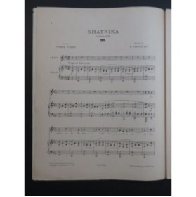 CHRISTIANI H. Shatrika Valse lente Chant Piano 1911
