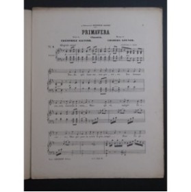 GOUNOD Charles Primavera Chant Piano ca1880