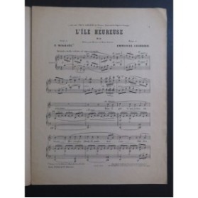 CHABRIER Emmanuel L'île Heureuse Chant Piano 1931