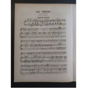 DUPONT Pierre Les Cerises Chant Piano ca1880