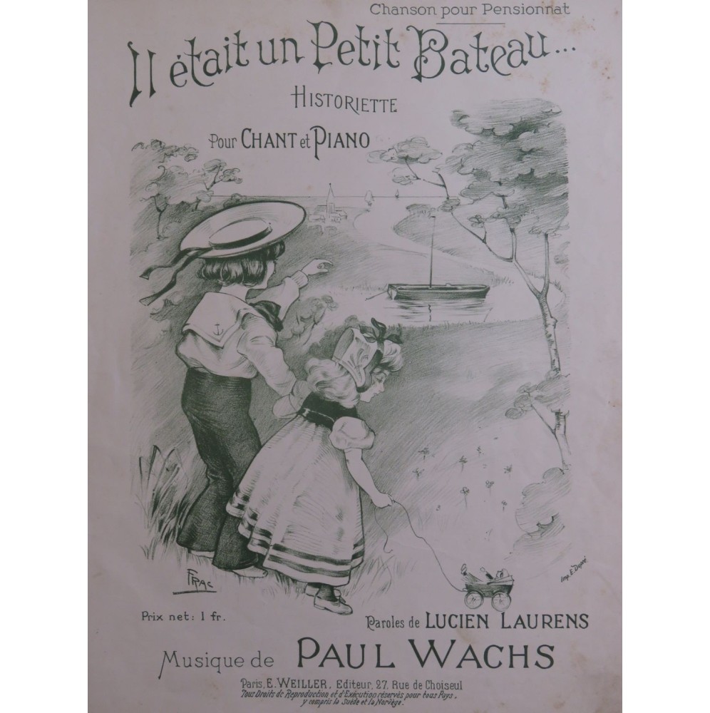 WACHS Paul Il était un petit bateau Chant Piano