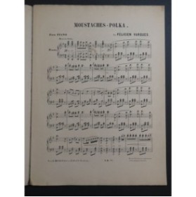 VARGUES Félicien Moustache-Polka Piano ca1885