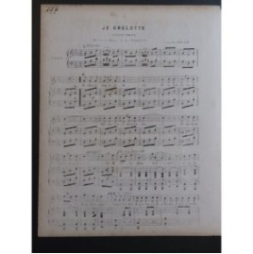 NADAUD Gustave Je Grelotte Chant Piano ca1850