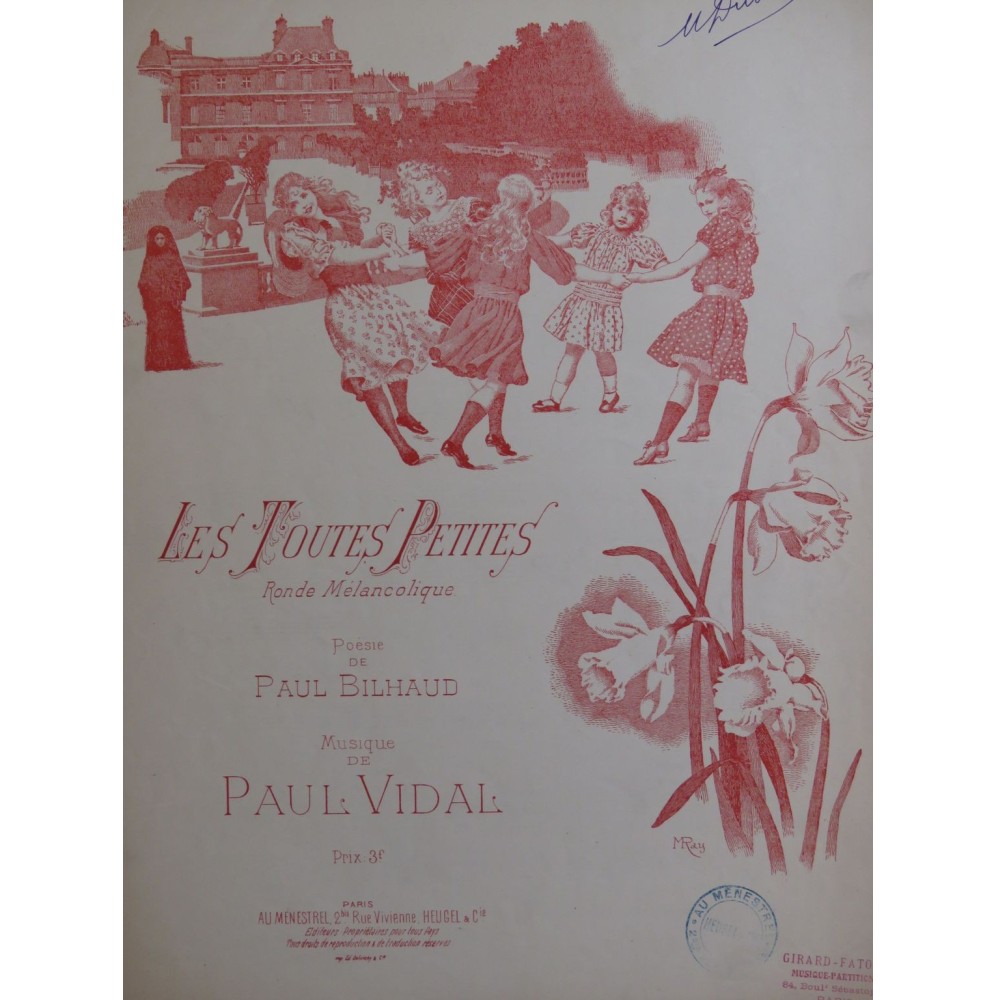 VIDAL Paul Les Toutes Petites Chant Piano 1915