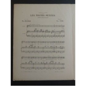 VIDAL Paul Les Toutes Petites Chant Piano 1915