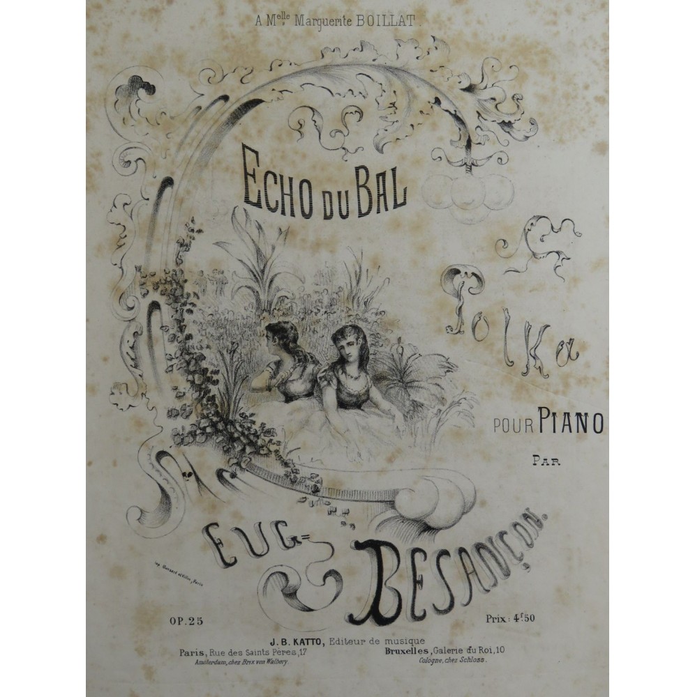 BESANÇON Eugène Echo du Bal Piano XIXe siècle