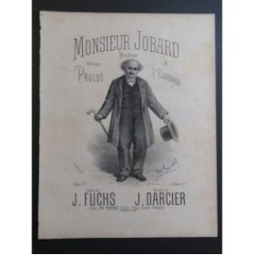 DARCIER Joseph Monsieur Jobard Chant Piano ca1880