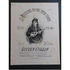 COLLIN Lucien Le Rossignol n'a pas encore chanté Chant Piano ca1880