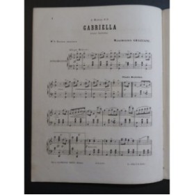 GRAZIANI Maximilien Gabriella Piano ca1872