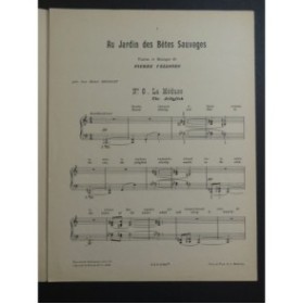 VELLONES Pierre Au Jardin des Bêtes Sauvages No 8 Piano 1929