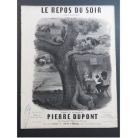 DUPONT Pierre Le Repos du Soir Chant Piano ca1860