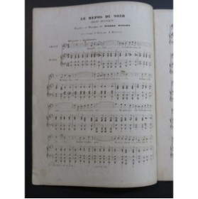DUPONT Pierre Le Repos du Soir Chant Piano ca1860