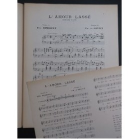 D'ORVICT Ch. L'Amour Lassé Valse Chant Piano