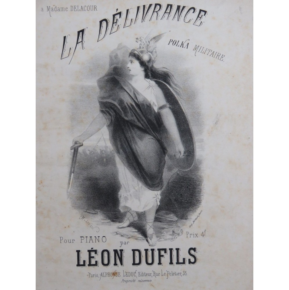 DUFILS Léon La Délivrance Polka Piano ca1873