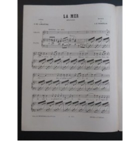 WEKERLIN J. B. La Mer Chant Piano 1877