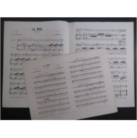 WEKERLIN J. B. La Mer Chant Piano 1877