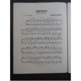 WAGNER Richard Lohengrin Marche Piano 4 Mains ca1875