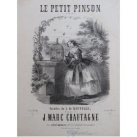 CHAUTAGNE Jean Marc Le Petit Pinson Chant Piano ca1860