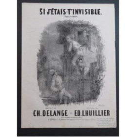 LHUILLIER Edmond Si J'Étais Invisible Chant Piano ca1860