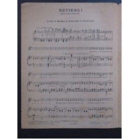 FRAGSON CHRISTINÉ Reviens ! Valse Chant Piano 1944