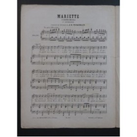 WEKERLIN J. B. Styrienne No 5 Chant Piano ca1865