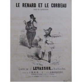 MARQUERIE A. Le Renard et le Corbeau Chant Piano ca1840