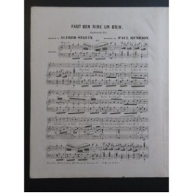 HENRION Paul Faut ben rire un brin Chant Piano 1866