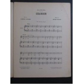 RABAUD Henri Chanson Chant Piano 1897