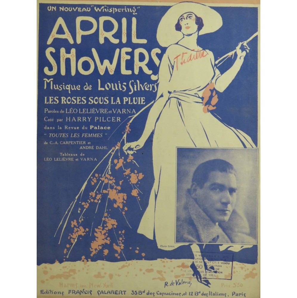 SILVERS Louis April Showers Chant Piano 1921