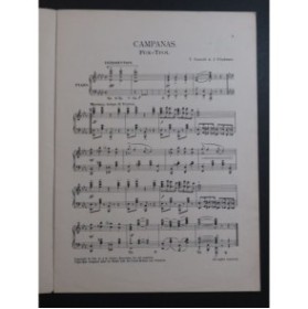 PASTALLÉ V. et VILADOMAT J. Campanas Piano1920